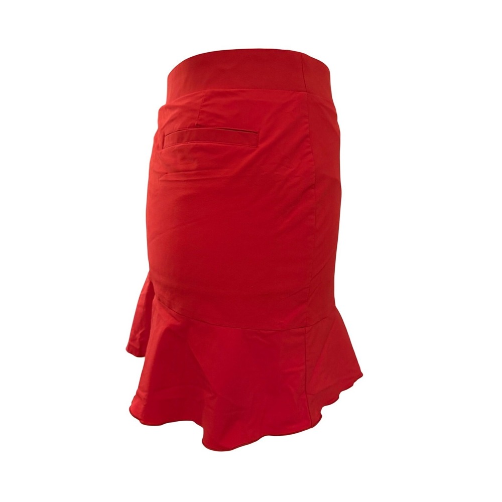 Nevermindall Red Golf Skort Ruffle Hem Athletic Skirt NF20SCU268 Womens Size M
